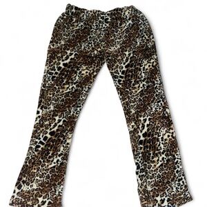 Trashy Y2K Leopard Print Flare Velour Pants